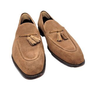 Anthony Veer Mens Brown Nubuck Tasseled Loafers Size US 14 UK 13 Goodyear Welted
